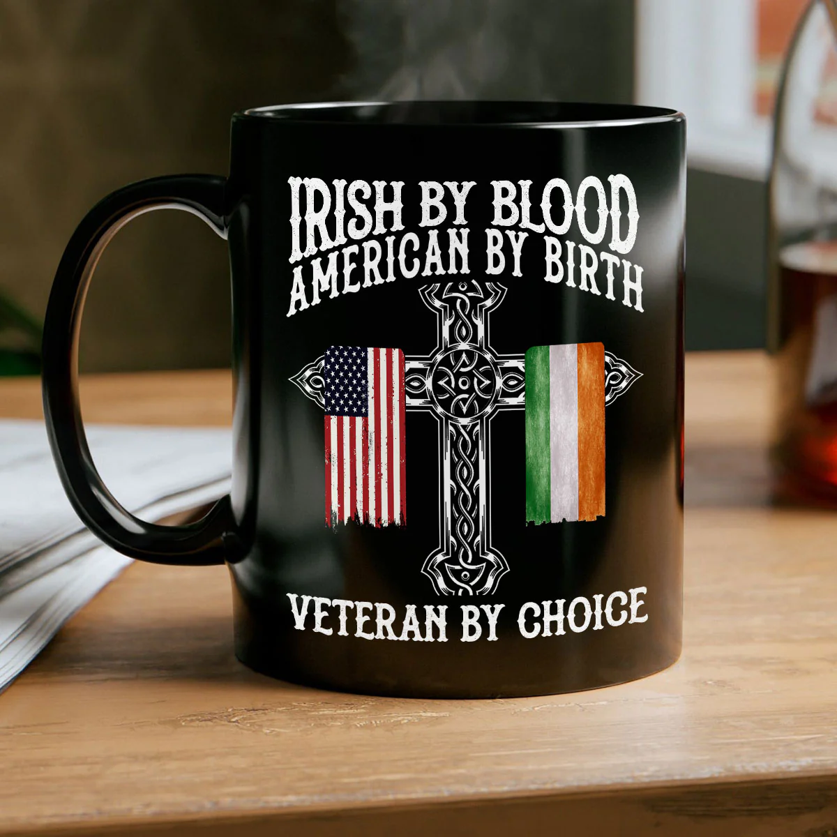 St. Patrick's Day Irish By Blood American By Birth Personalized Mug, Customize Title - Image 7
