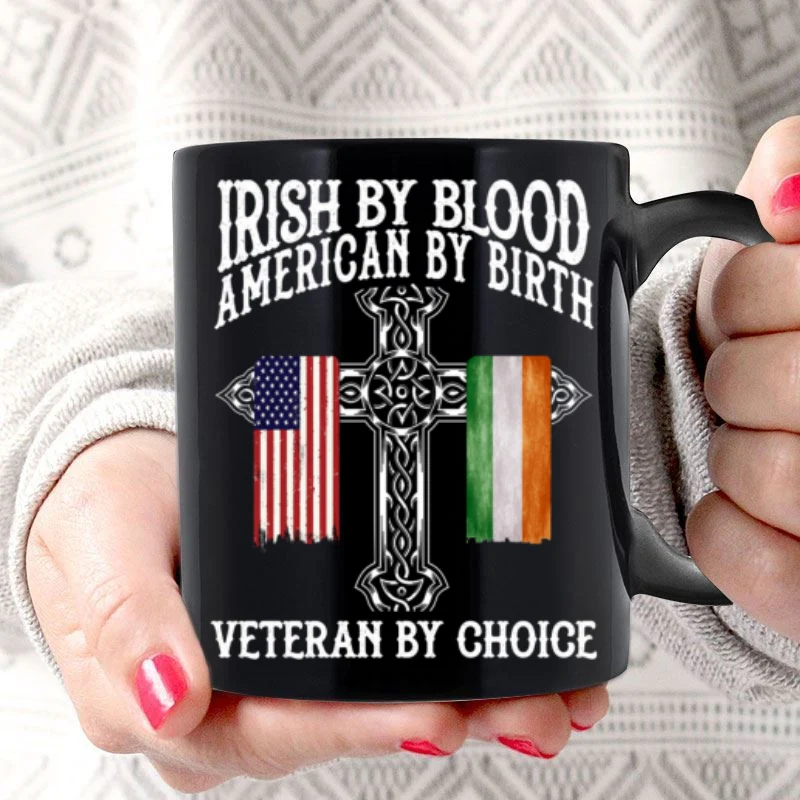 St. Patrick's Day Irish By Blood American By Birth Personalized Mug, Customize Title - Image 9