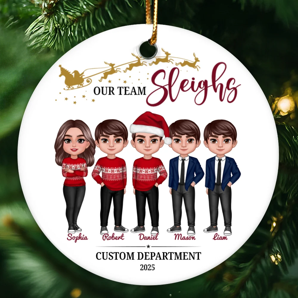 Staff Christmas Gifts, Best Team Ever Christmas Ornaments, Our Team Sleigh 2025 Ornament, Company Christmas Gift for Employees - Image 12