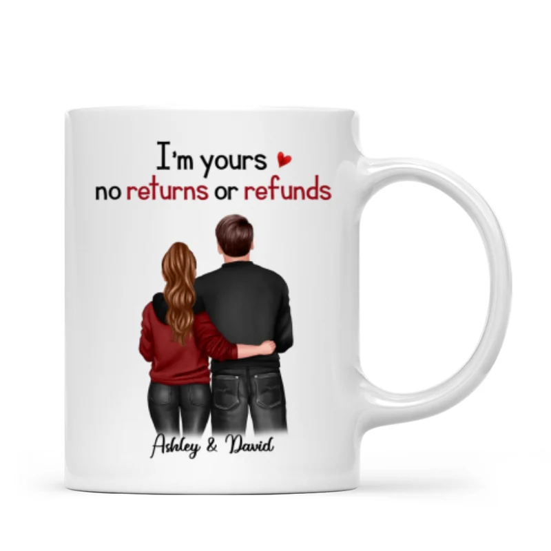 Standing Back View Couple Anniversary Gift For Him Gift For Her Personalized Mug - Image 3