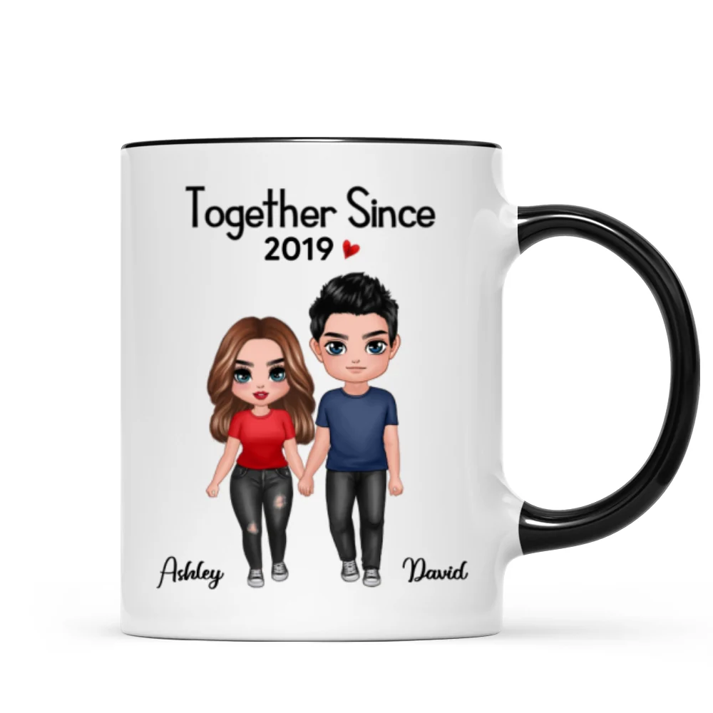 Standing Doll Couple Valentine‘s Anniversary Gift For Him Gift For Her Personalized Mug - Image 5