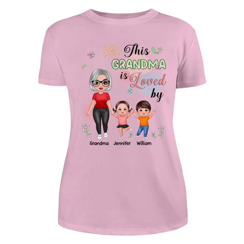 Standing Doll Mom Grandma Kids Personalized Shirt - Image 11
