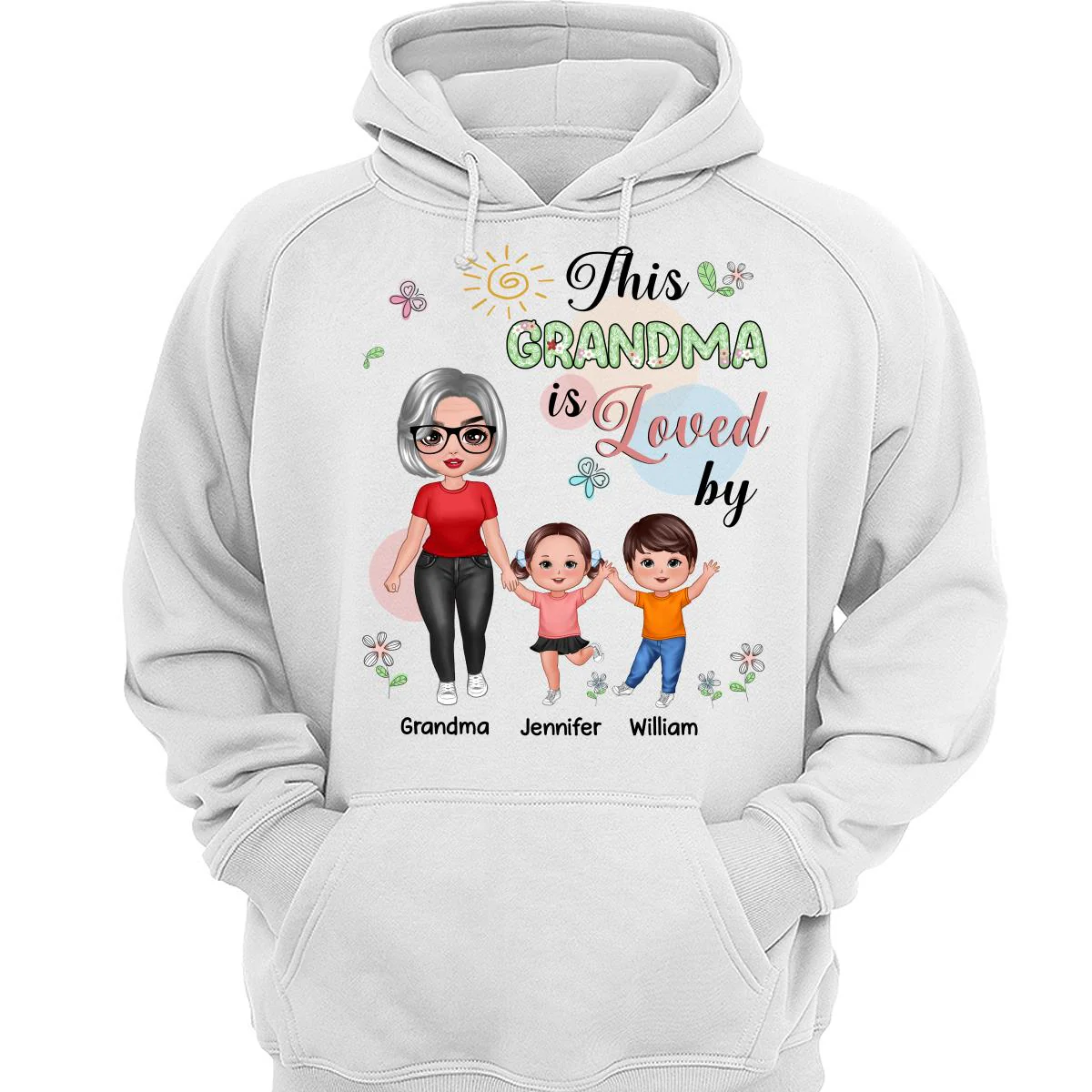 Standing Doll Mom Grandma Kids Personalized Shirt - Image 3