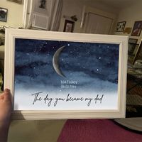 Starry Night Custom Birth Moon Phase The Days You Became Our Dad Personalized Poster, Father's Day Gift - Image 10