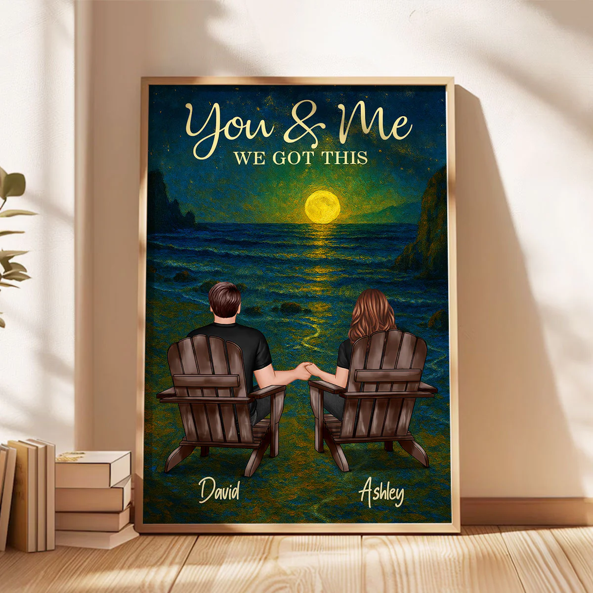 Starry Night Eternal Love Couple - Personalized Poster - Gift for him, Gift for her - Image 3