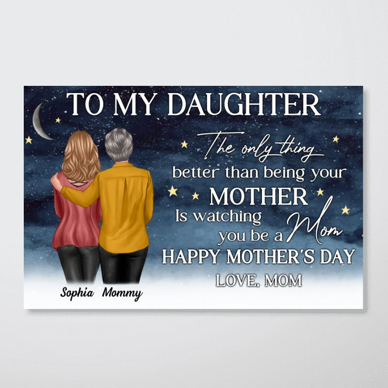 Starry Night To My Daughter From Mom Happy Mother's Day Personalized Poster, Heartfelt 2025 Gift For Daughter - Image 8