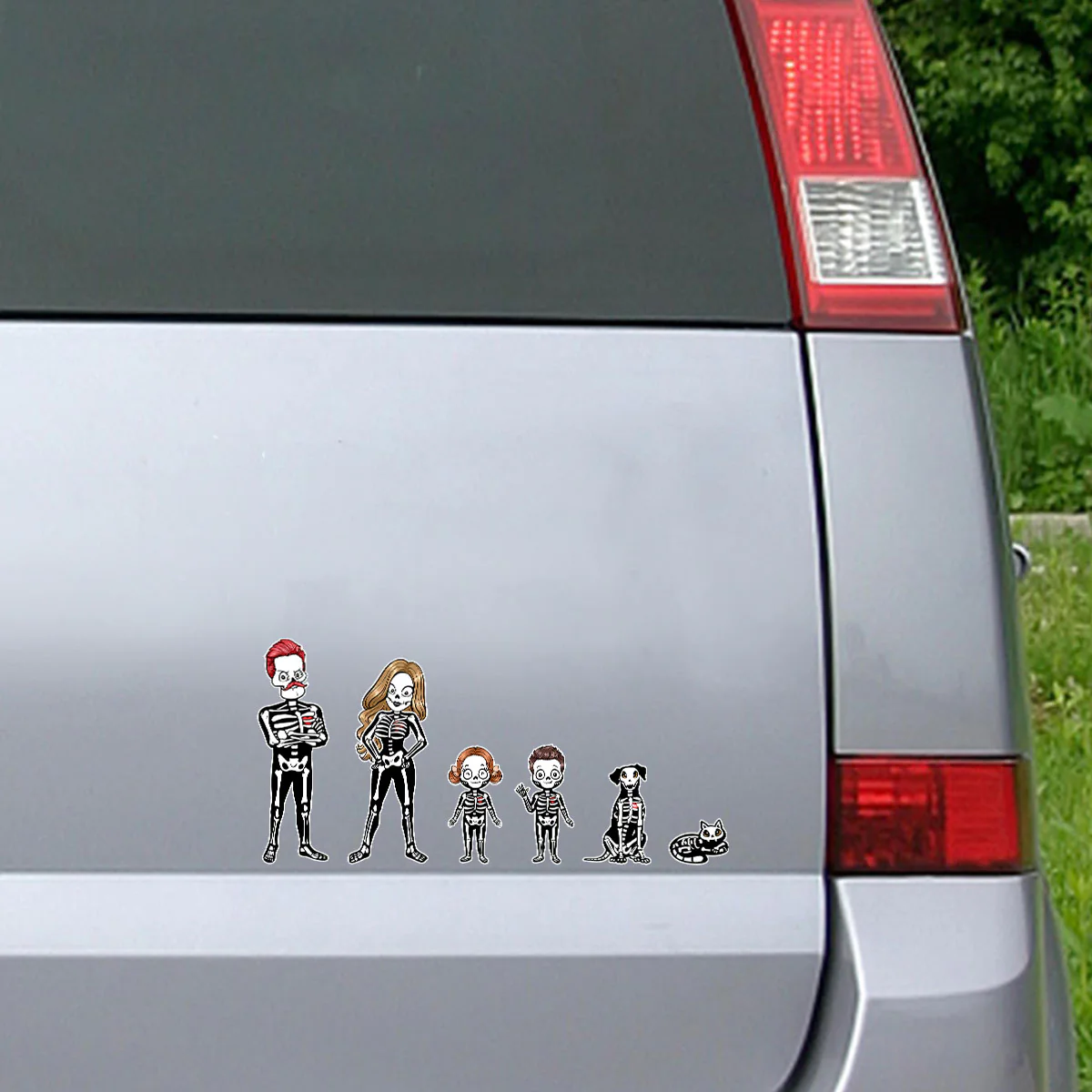 Stick Figure Family Personalized Car Decal, Halloween Decor - Image 7