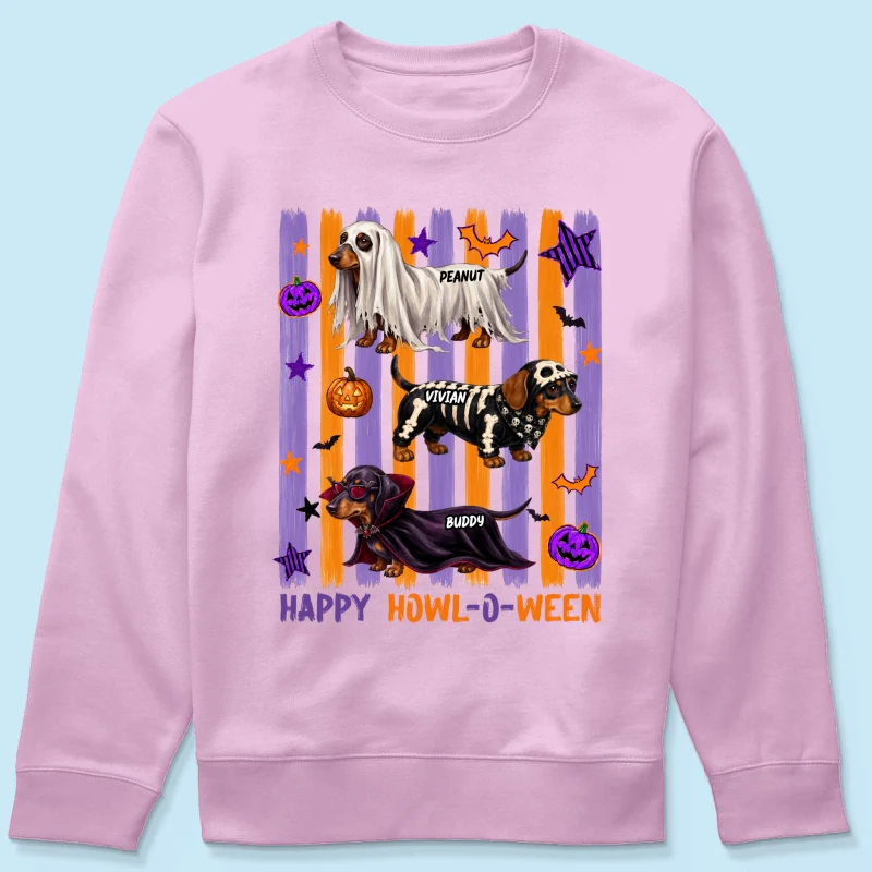 Striped Halloween Dachshund Ghost - Personalized Shirt - Halloween Gift For Dog Lovers - Image 21