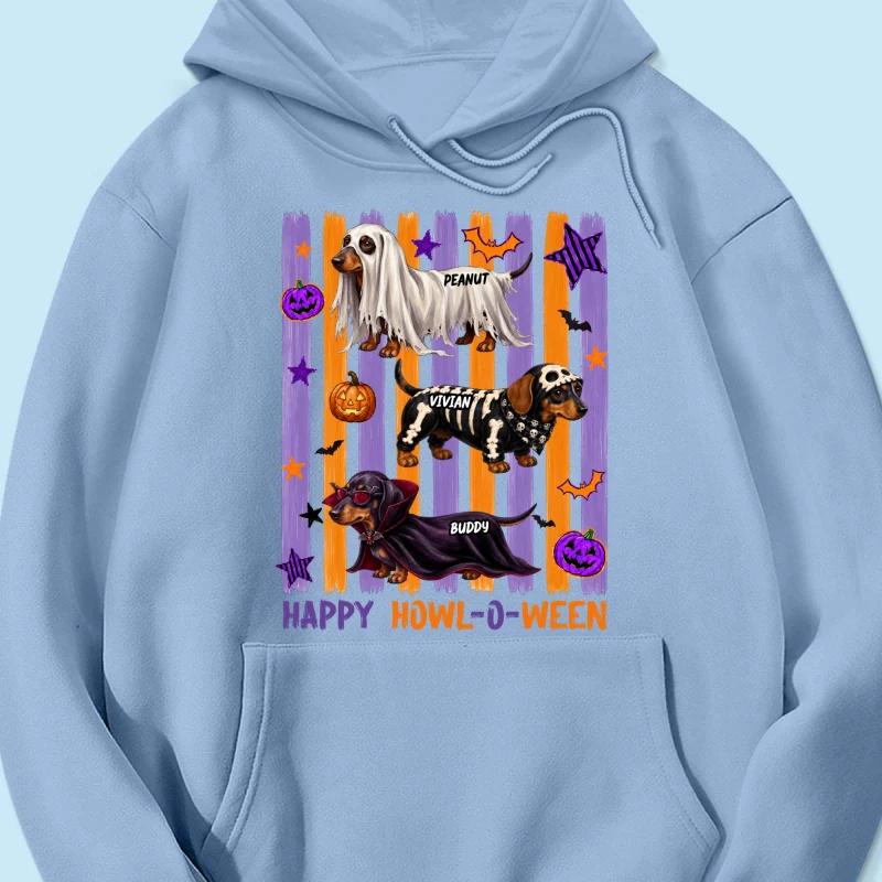 Striped Halloween Dachshund Ghost - Personalized Shirt - Halloween Gift For Dog Lovers - Image 26