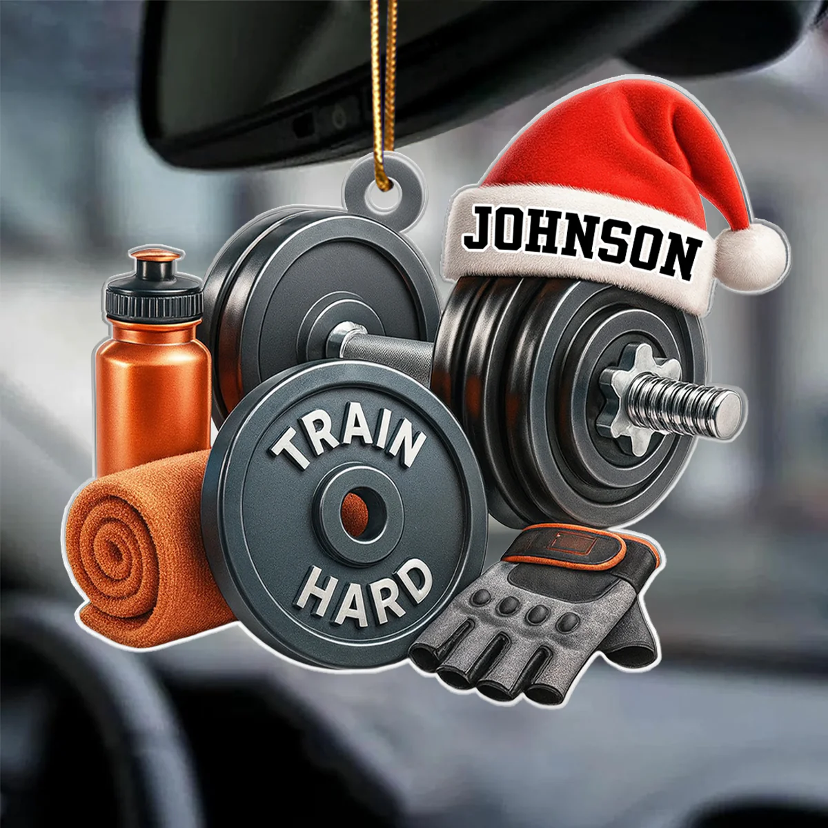 Stronger Every Single Day – Personalized Acrylic Ornament – Motivational Gift for Gym Lovers - Image 4