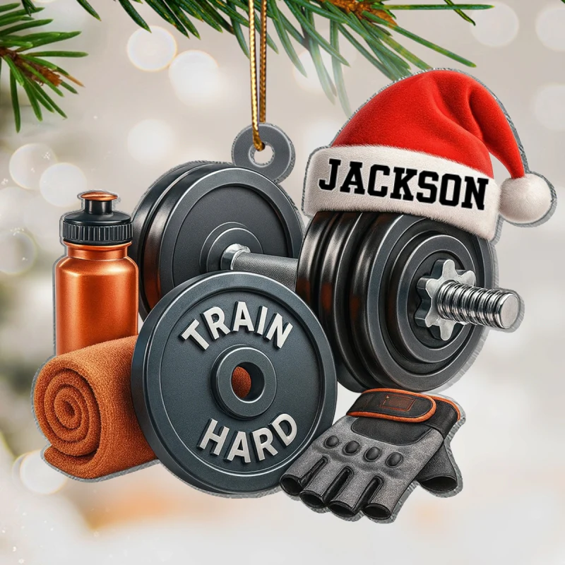 Stronger Every Single Day – Personalized Acrylic Ornament – Motivational Gift for Gym Lovers - Image 9