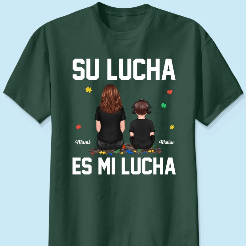 Su Lucha As Mi Lucha His Fight Is My Fight - Personalized Shirt - Autism Awareness Shirt - Image 14