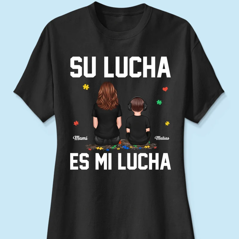 Su Lucha As Mi Lucha His Fight Is My Fight - Personalized Shirt - Autism Awareness Shirt - Image 15