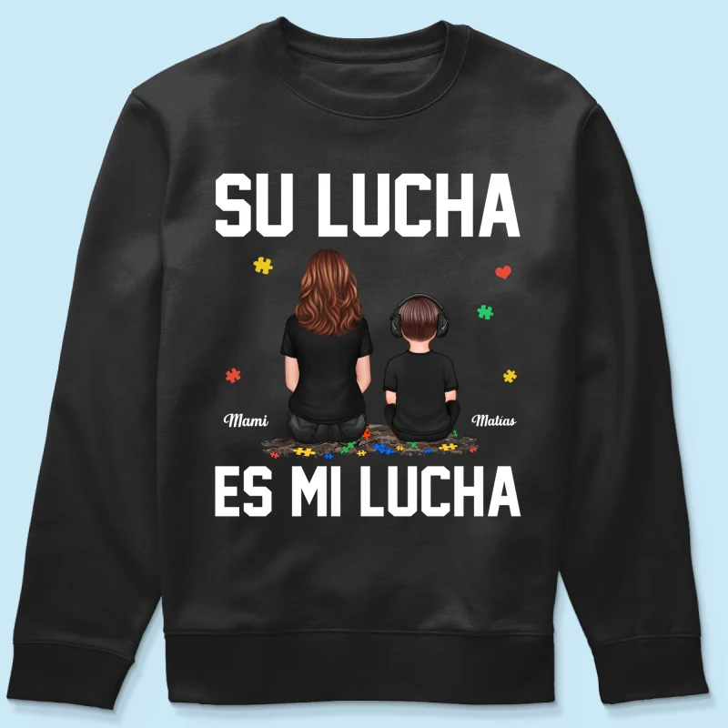 Su Lucha As Mi Lucha His Fight Is My Fight - Personalized Shirt - Autism Awareness Shirt - Image 19