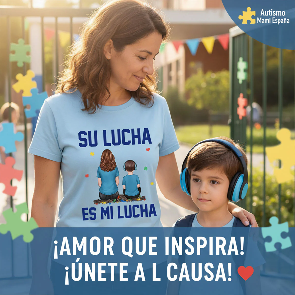 Su Lucha As Mi Lucha His Fight Is My Fight - Personalized Shirt - Spanish Version Autism Awareness Shirt - Image 10