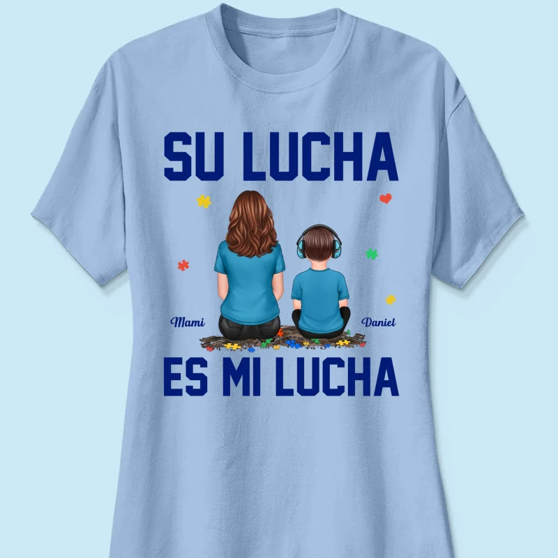Su Lucha As Mi Lucha His Fight Is My Fight - Personalized Shirt - Spanish Version Autism Awareness Shirt - Image 17