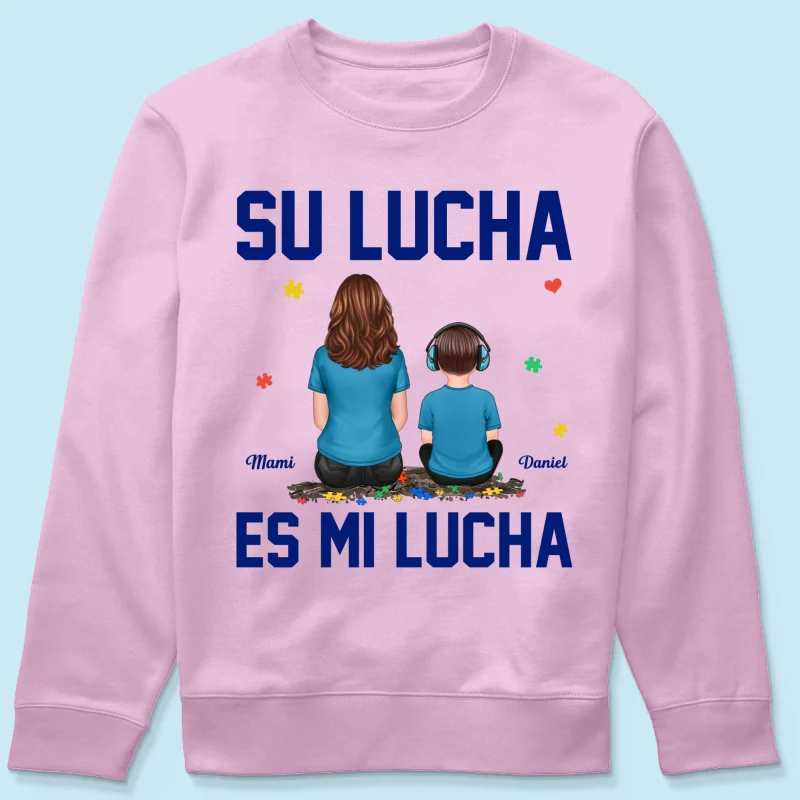 Su Lucha As Mi Lucha His Fight Is My Fight - Personalized Shirt - Spanish Version Autism Awareness Shirt - Image 23