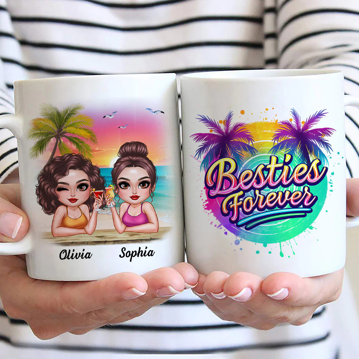 Summer Besties Forever Personalized Mug - Image 3