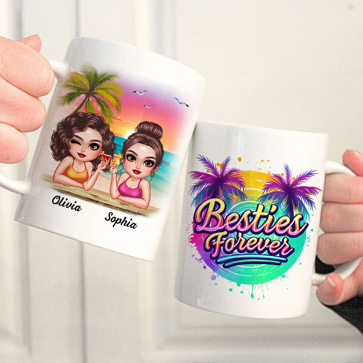 Summer Besties Forever Personalized Mug - Image 5