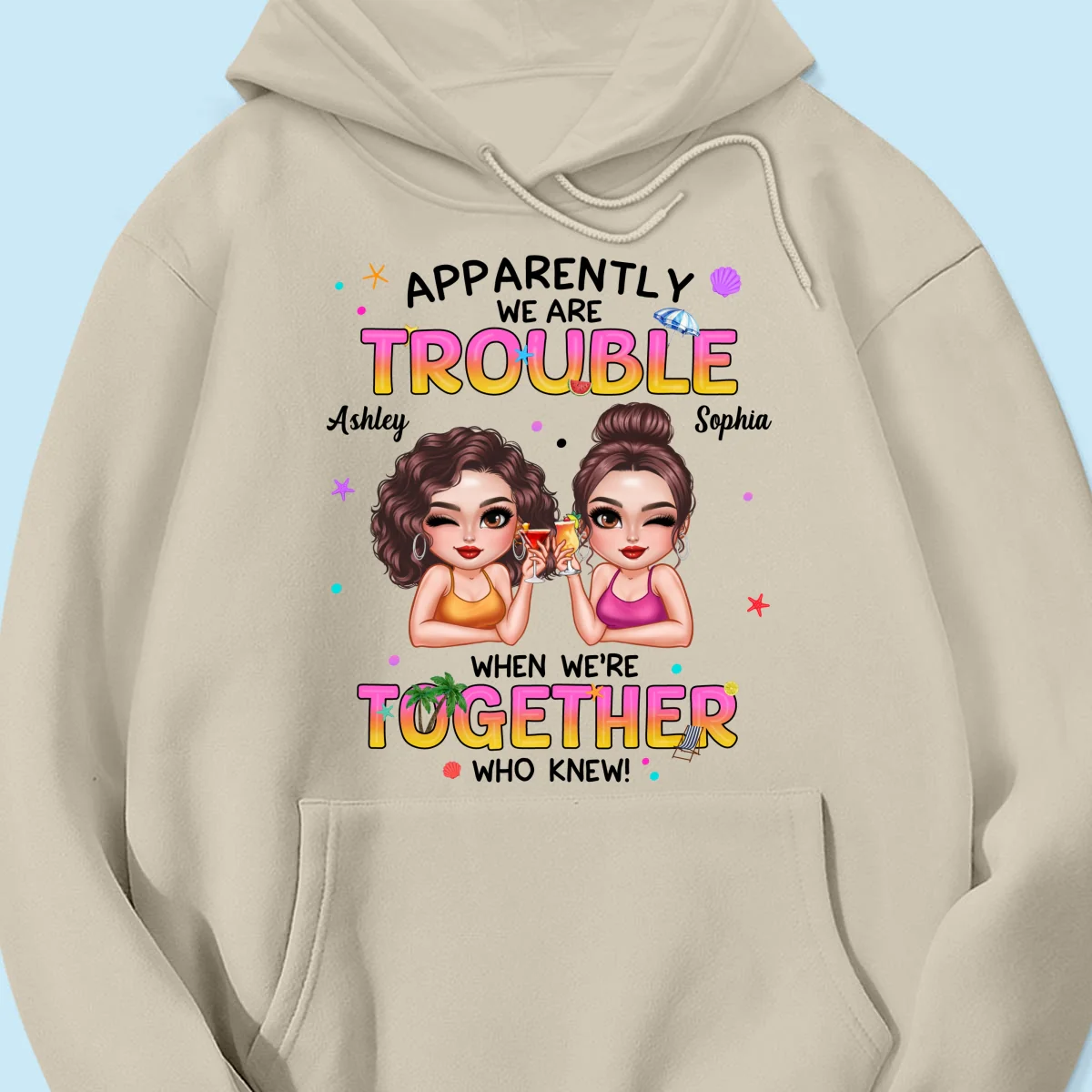 Summer Besties Sassy Women Personalized Shirt - Image 18