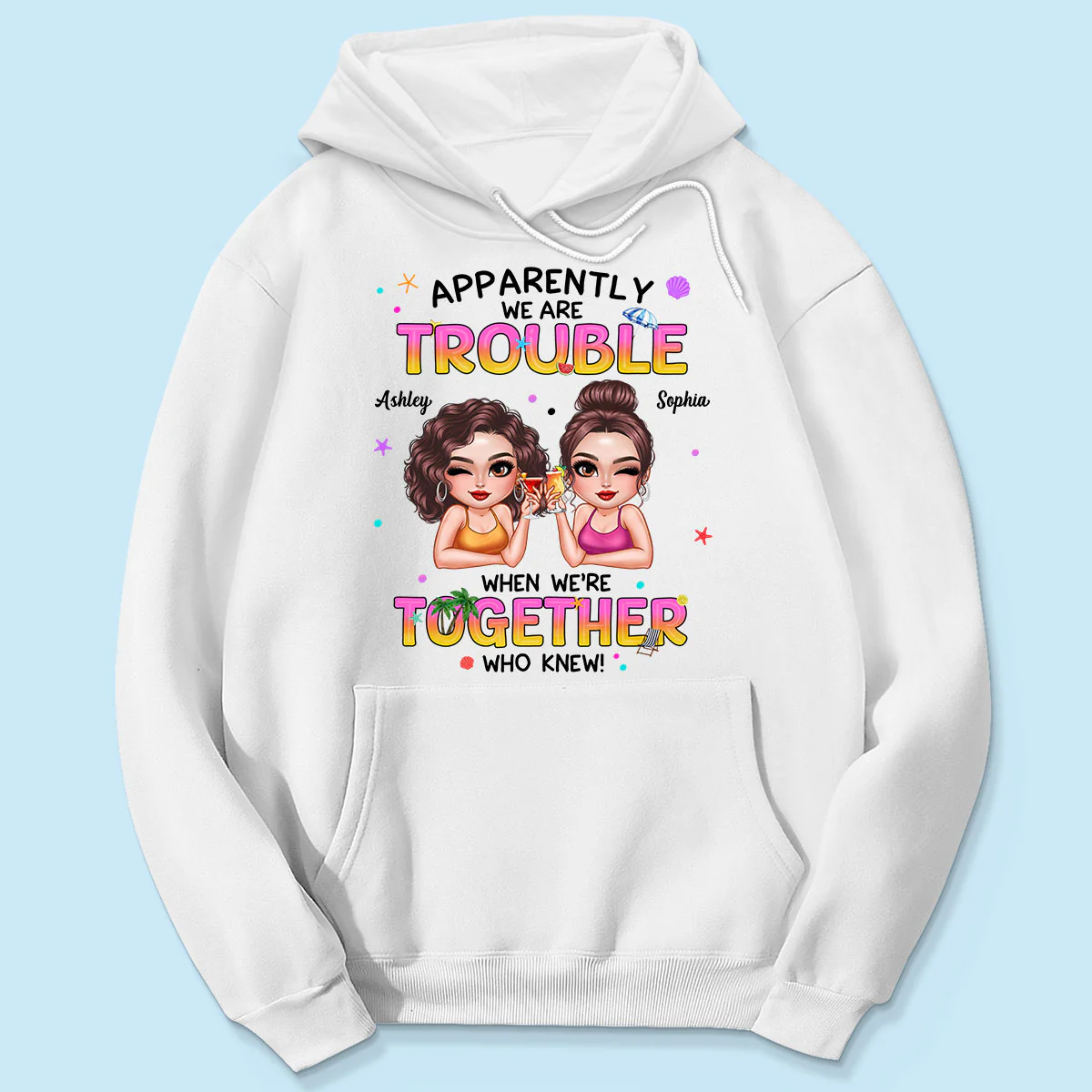 Summer Besties Sassy Women Personalized Shirt - Image 5