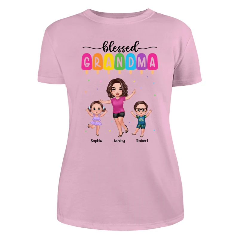Summer Happy Doll Grandma Grandkids Personalized Shirt - Image 11