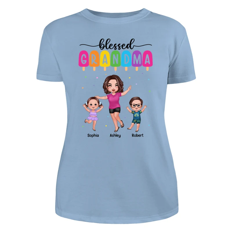 Summer Happy Doll Grandma Grandkids Personalized Shirt - Image 12