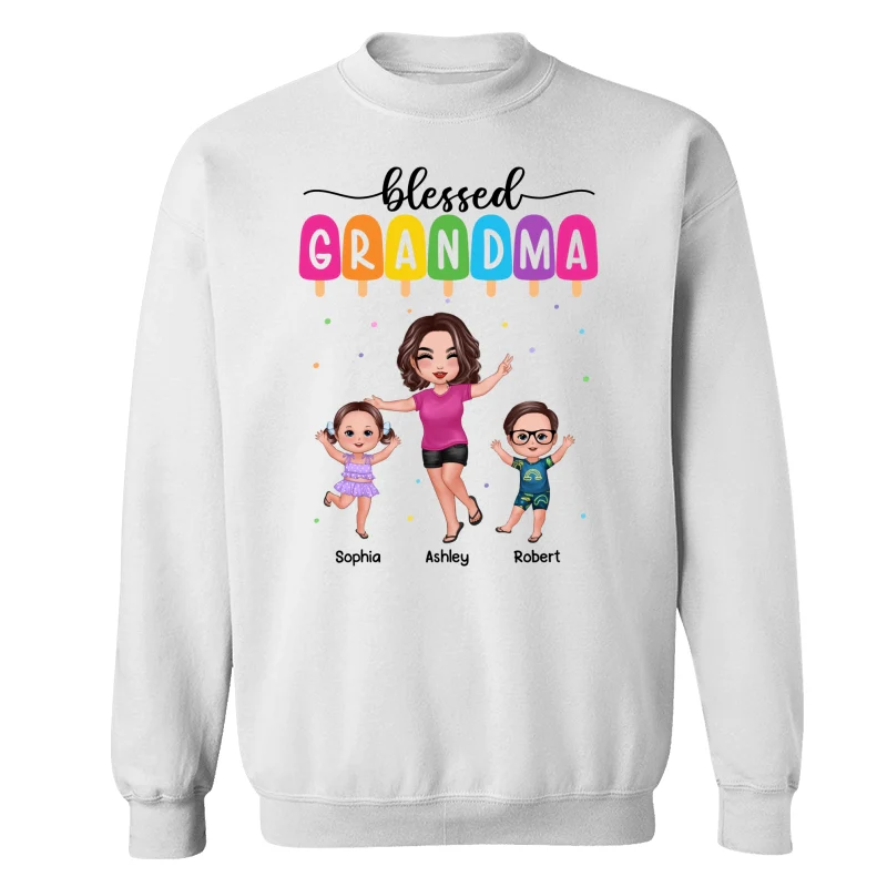 Summer Happy Doll Grandma Grandkids Personalized Shirt - Image 17