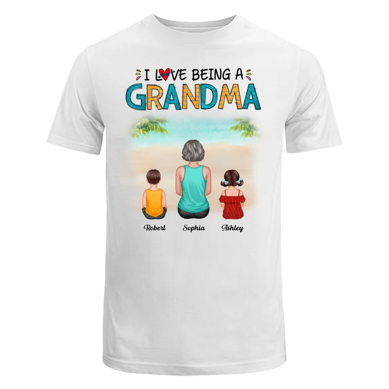 Summer Love Being A Grandma Back View Woman & Kid Dog Cat Personalized Tank Top Shirt - Image 13