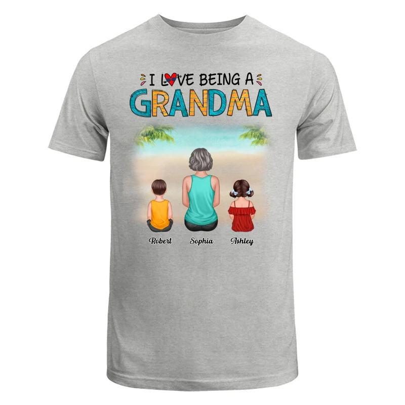 Summer Love Being A Grandma Back View Woman & Kid Dog Cat Personalized Tank Top Shirt - Image 14