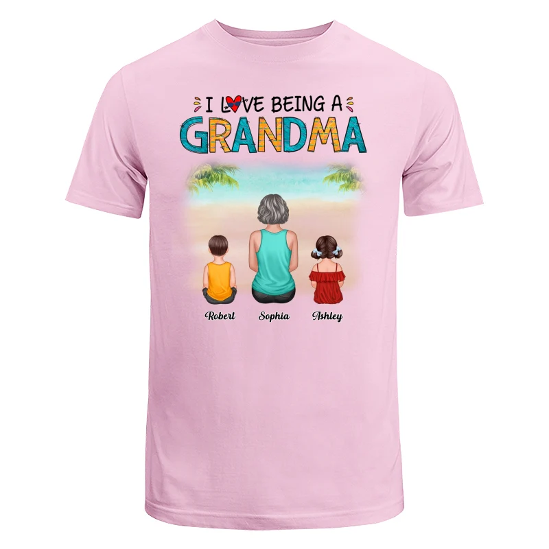 Summer Love Being A Grandma Back View Woman & Kid Dog Cat Personalized Tank Top Shirt - Image 15