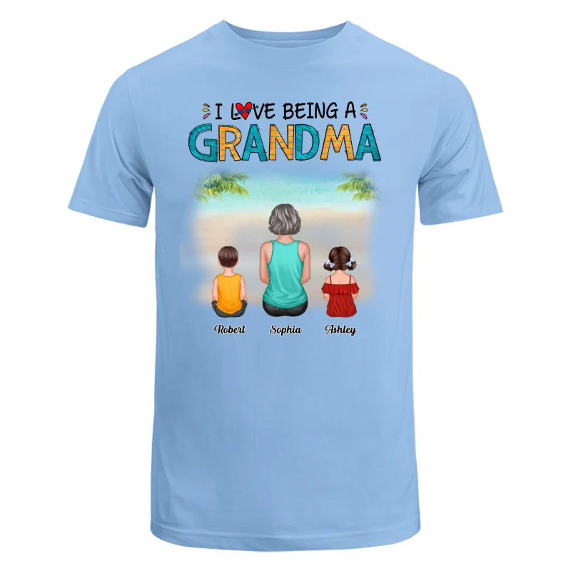 Summer Love Being A Grandma Back View Woman & Kid Dog Cat Personalized Tank Top Shirt - Image 16