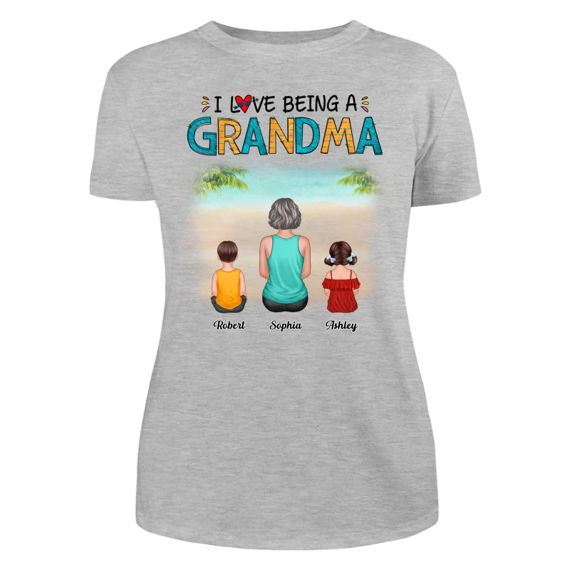 Summer Love Being A Grandma Back View Woman & Kid Dog Cat Personalized Tank Top Shirt - Image 18