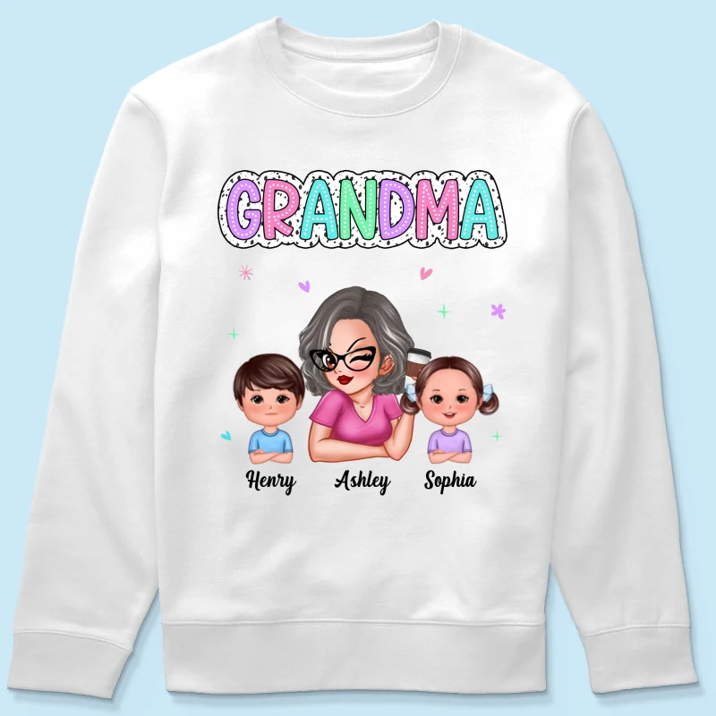Summer Pastel Dalmatian Dots Grandma And Grandkids Personalized Shirt - Image 19