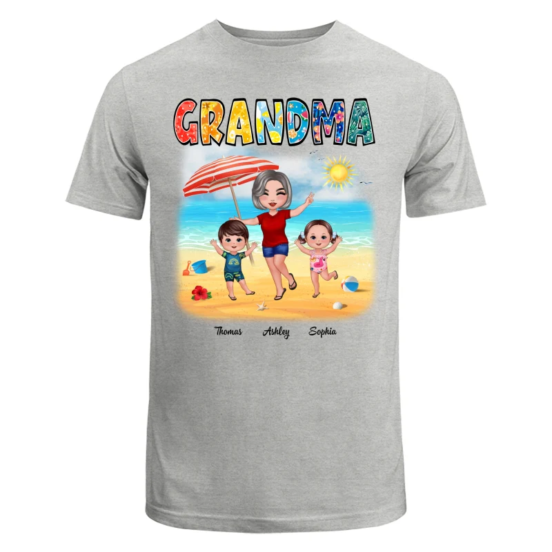 Summer Pattern Grandma Mom Happy Doll Woman And Kids Personalized Shirt - Image 6