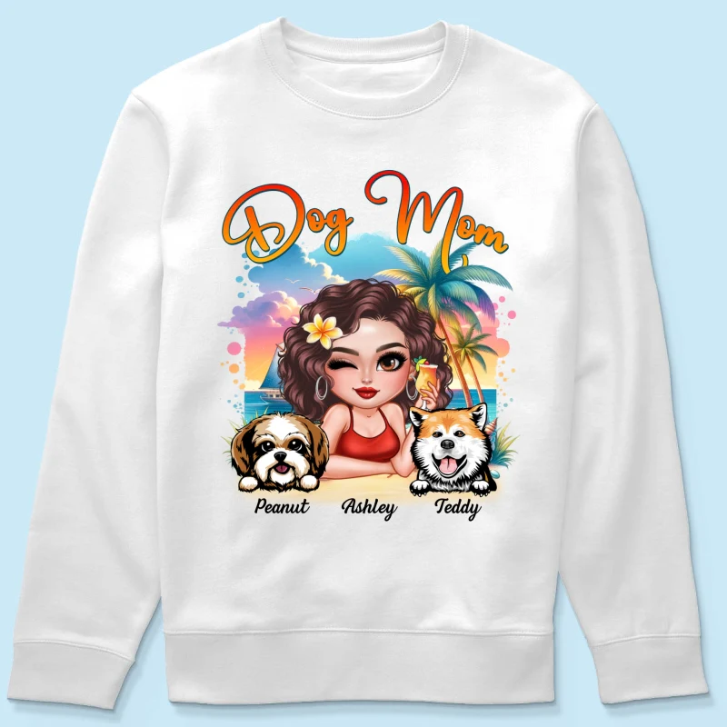Summer Vibe Dog Mom Personalized Shirt - Image 19