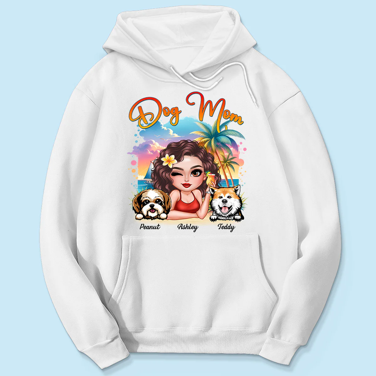 Summer Vibe Dog Mom Personalized Shirt - Image 5
