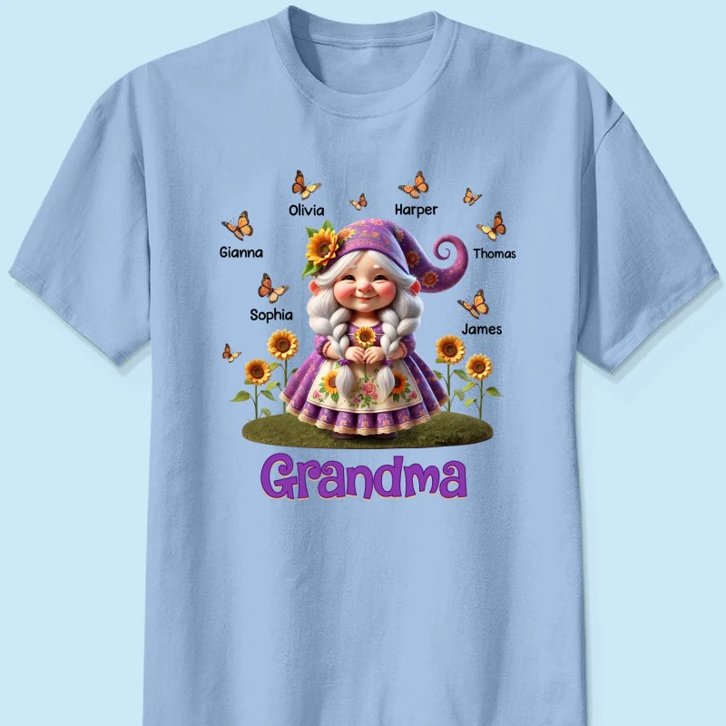 Sunflower Gnome Grandma Personalized Shirt, Gift For Grandma - Image 13