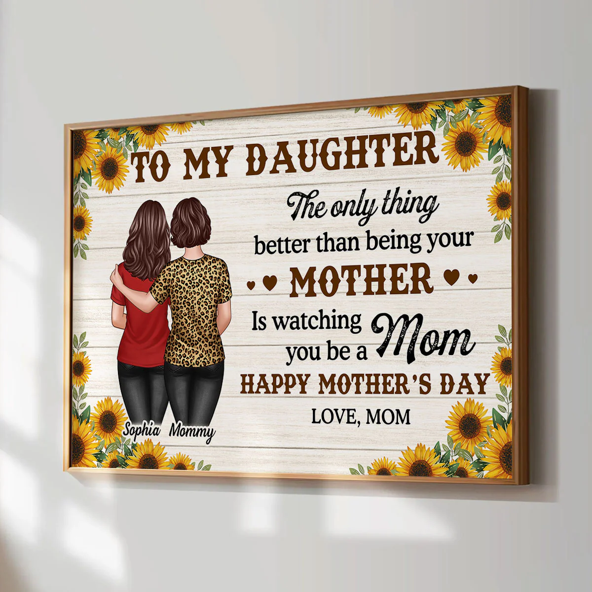 Sunflower To My Daughter From Mom Happy Mother's Day Personalized Poster, Gift For Daughter - Image 2