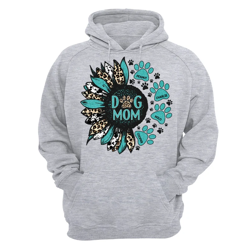 Sunflower Turquoise Cowhide Leopard Dog Cat Mom Personalized Shirt - Image 14