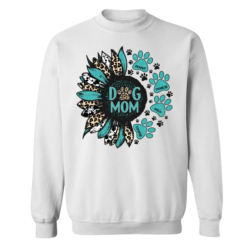 Sunflower Turquoise Cowhide Leopard Dog Cat Mom Personalized Shirt - Image 17