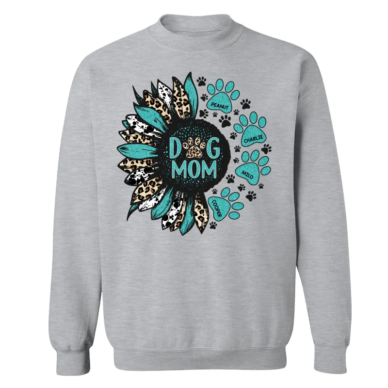 Sunflower Turquoise Cowhide Leopard Dog Cat Mom Personalized Shirt - Image 18