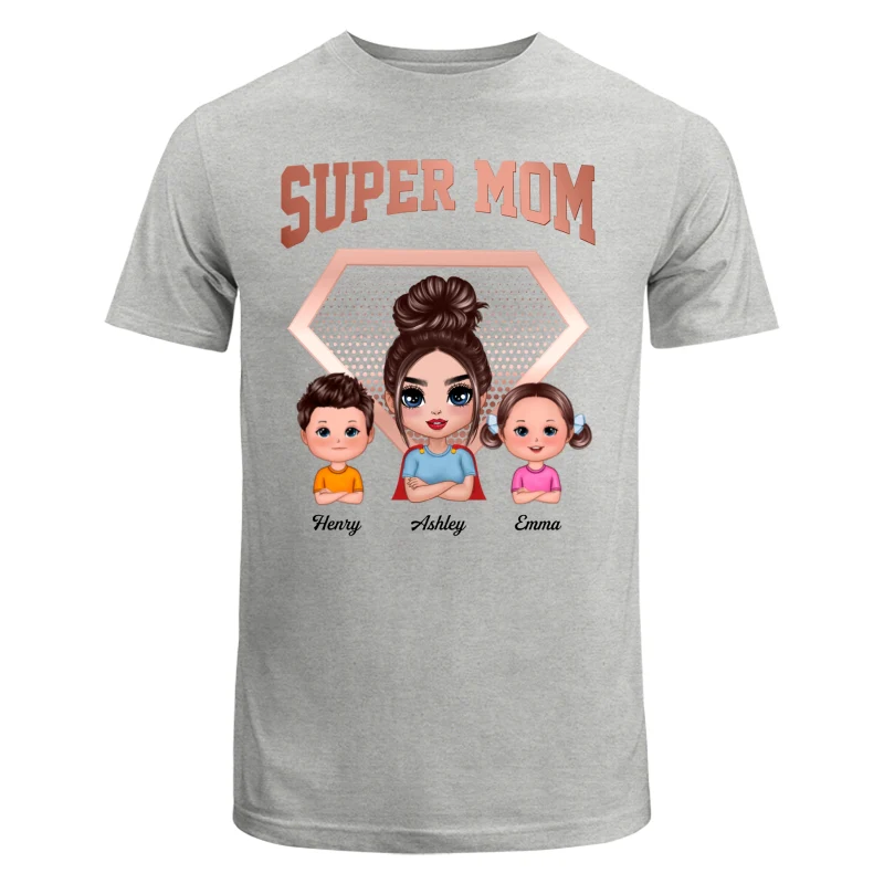 Super Mom Doll Mom & Kids Personalized Shirt - Image 6