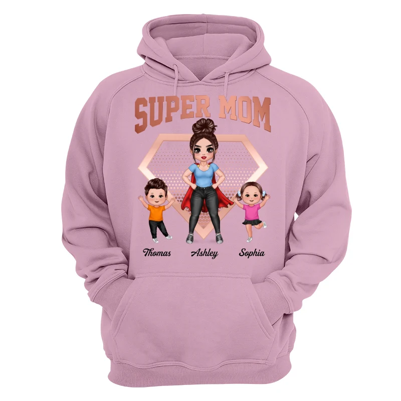 Super Mom Doll Woman & Kids Personalized Shirt - Image 18