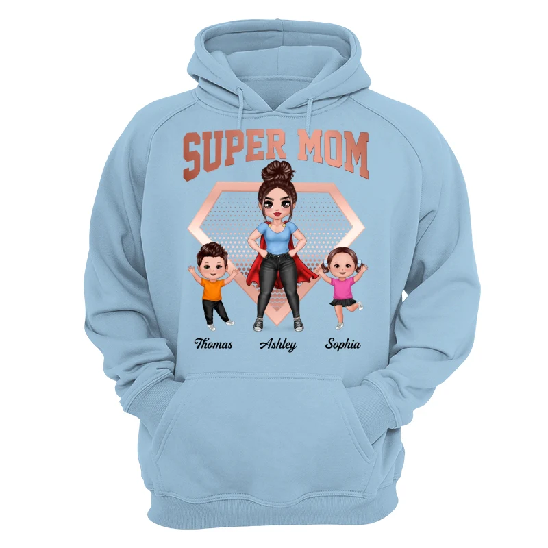Super Mom Doll Woman & Kids Personalized Shirt - Image 19