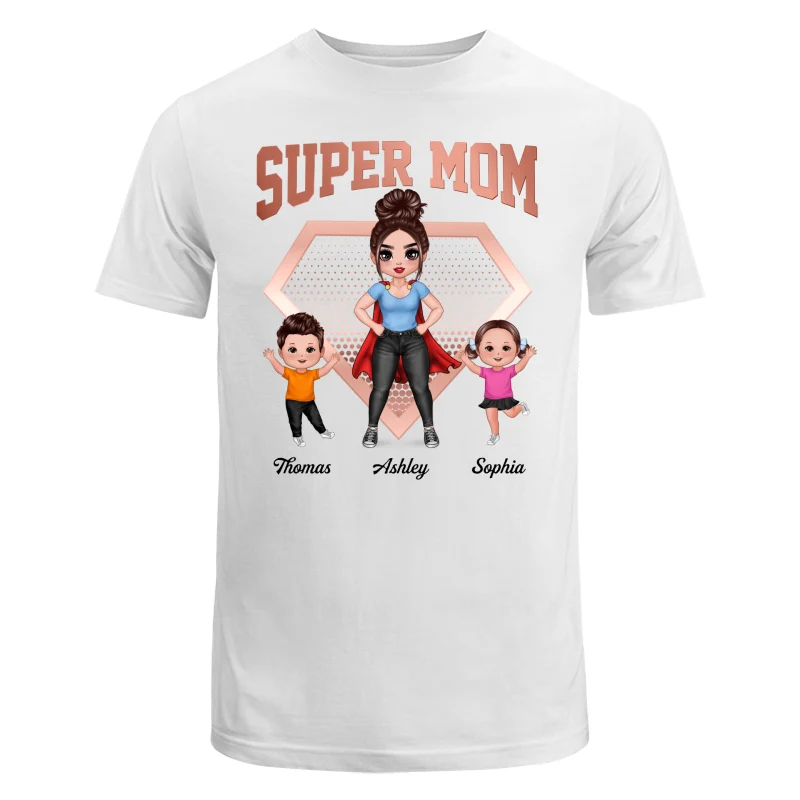 Super Mom Doll Woman & Kids Personalized Shirt - Image 5