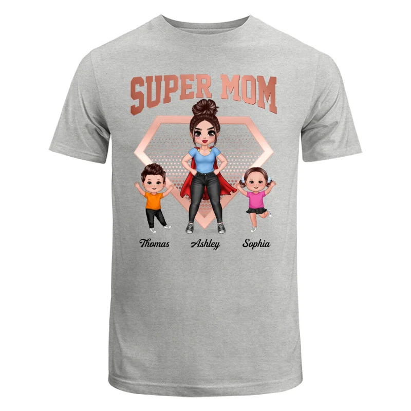 Super Mom Doll Woman & Kids Personalized Shirt - Image 6