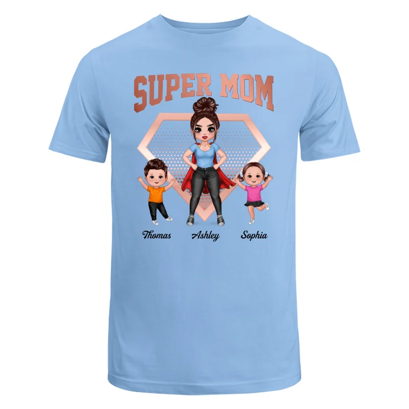Super Mom Doll Woman & Kids Personalized Shirt - Image 8
