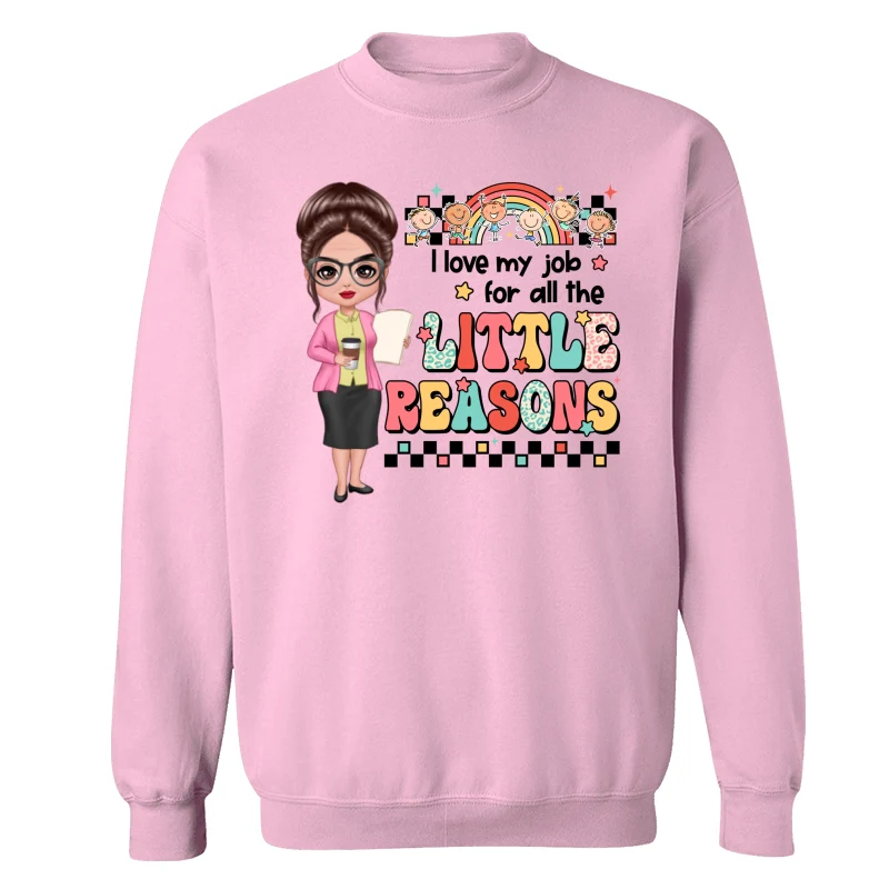 Teacher Back To School Teacher Gift Love My Job For All The Little Reasons Doll Teacher Personalized Shirt - Image 19