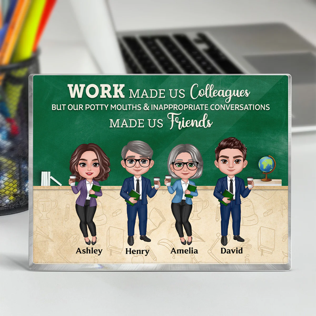 Teacher Best Friends Work Made Us Colleagues Teacher - Image 3